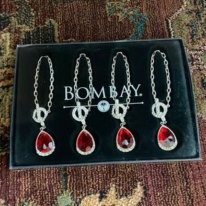 Bombay Ruby Drop Napkin Holders set of 4 per box